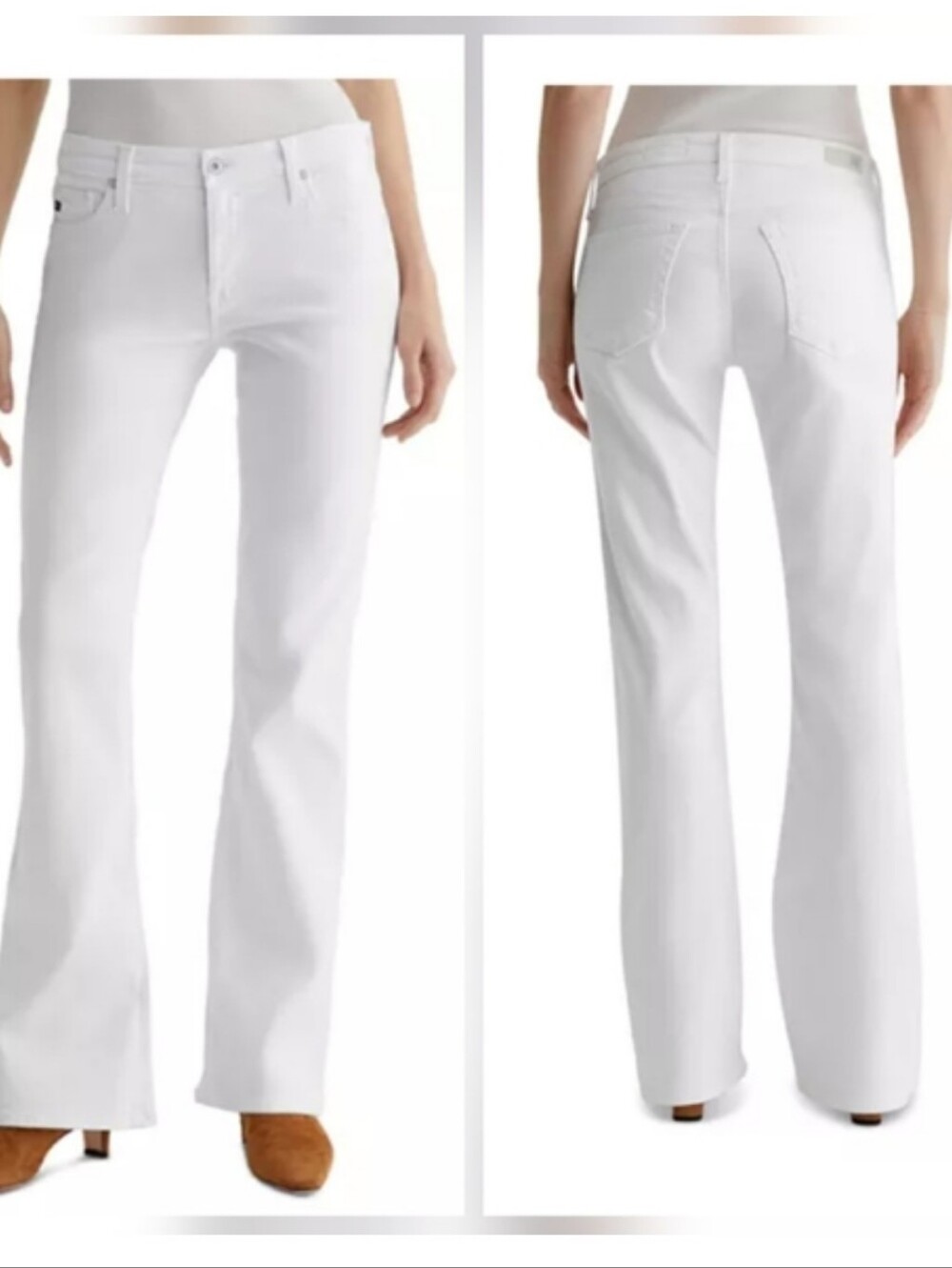 AG Adriano Goldschmied White Wide Jeans Sttle THE MONA